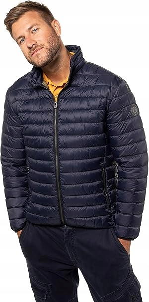 Jp 1880 Tmavě Modrá Pánská Prošívaná Bunda Se Zipem Plus Size 4XL 6FA
