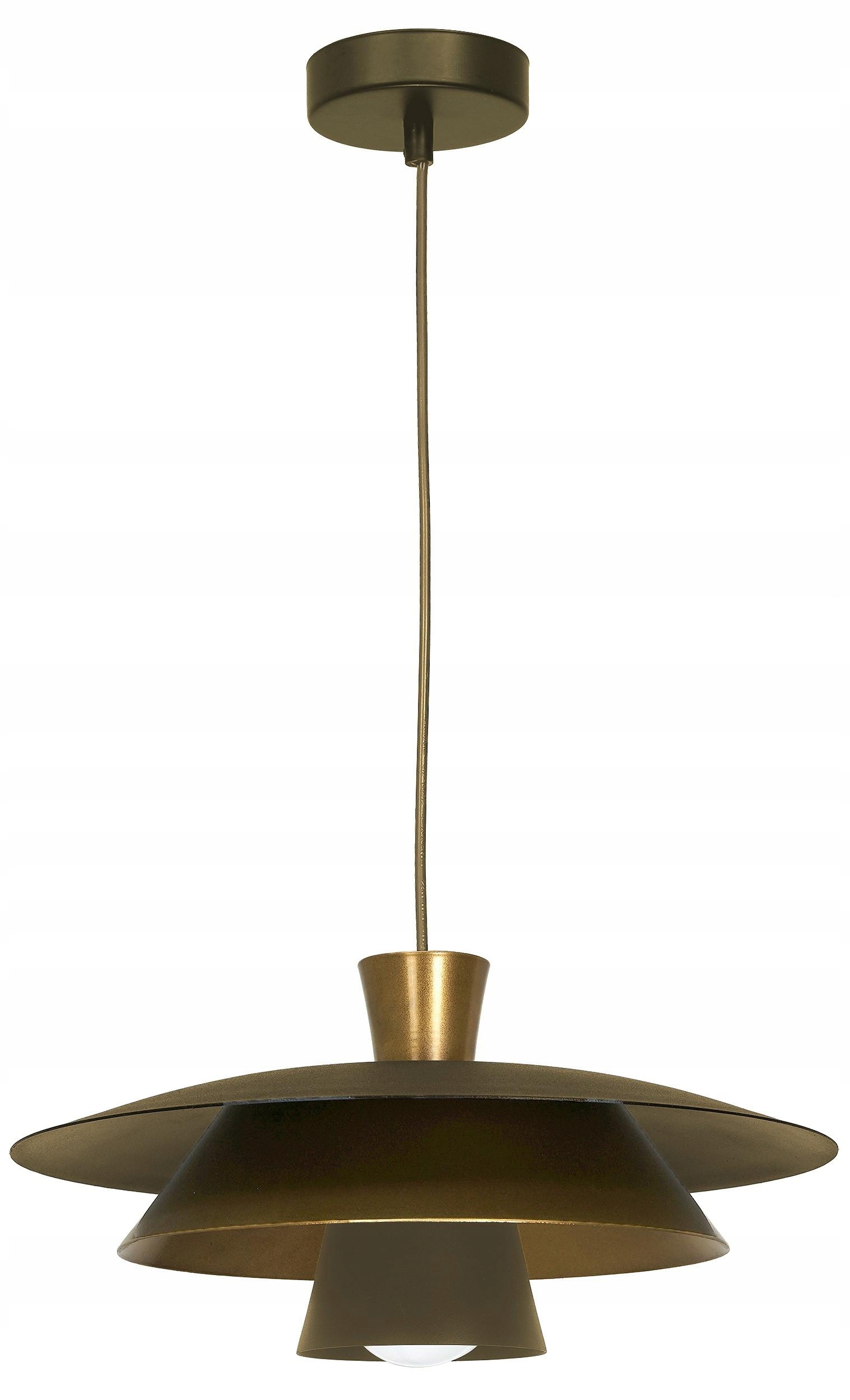 Závěsná stropní lampa Plato zlatá šedá kovová 1xE27 34 cm, moderní