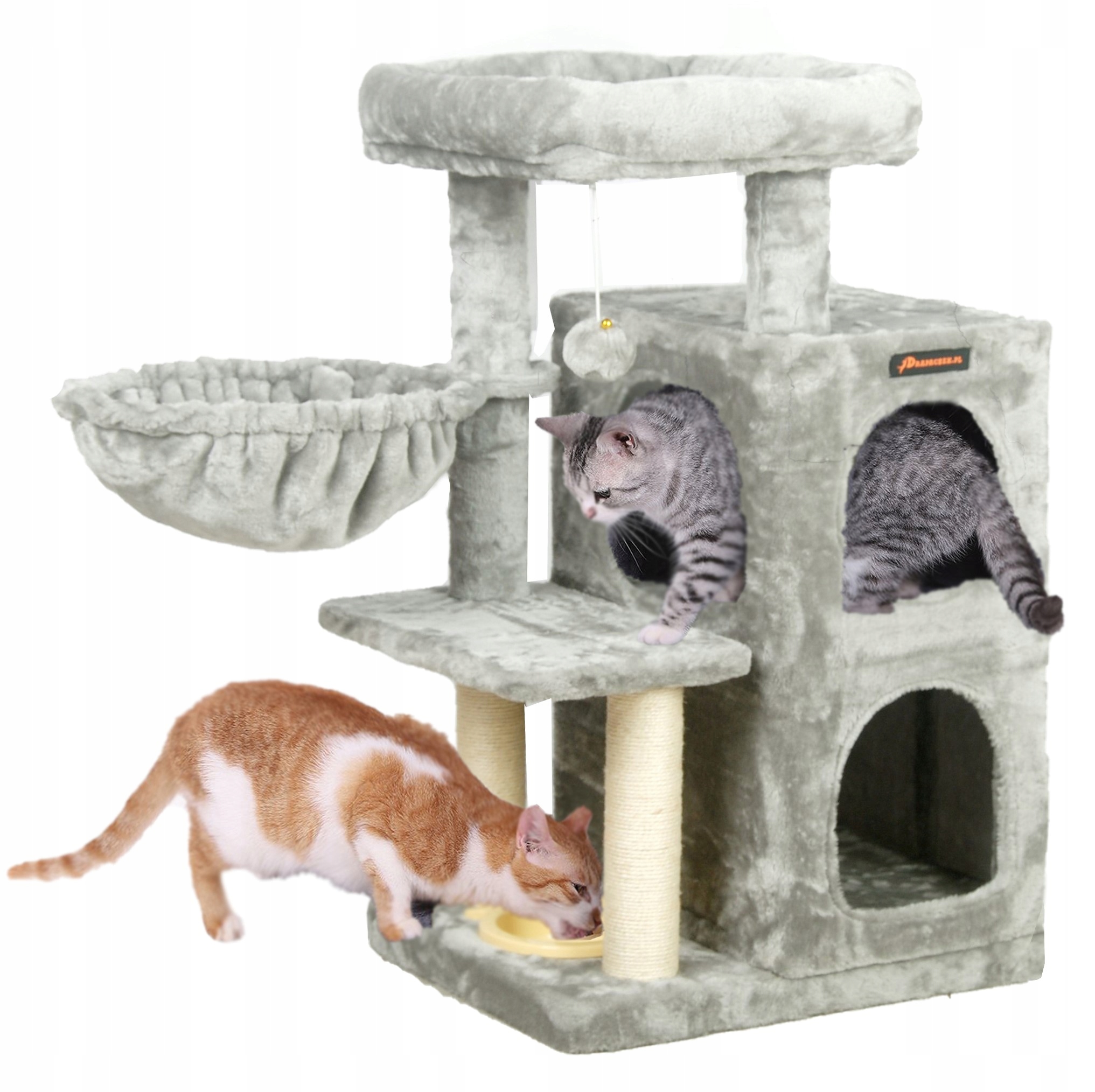 Levně Drapak Pro Kočky Domeček Budka Strom Pelíšek 83 cm