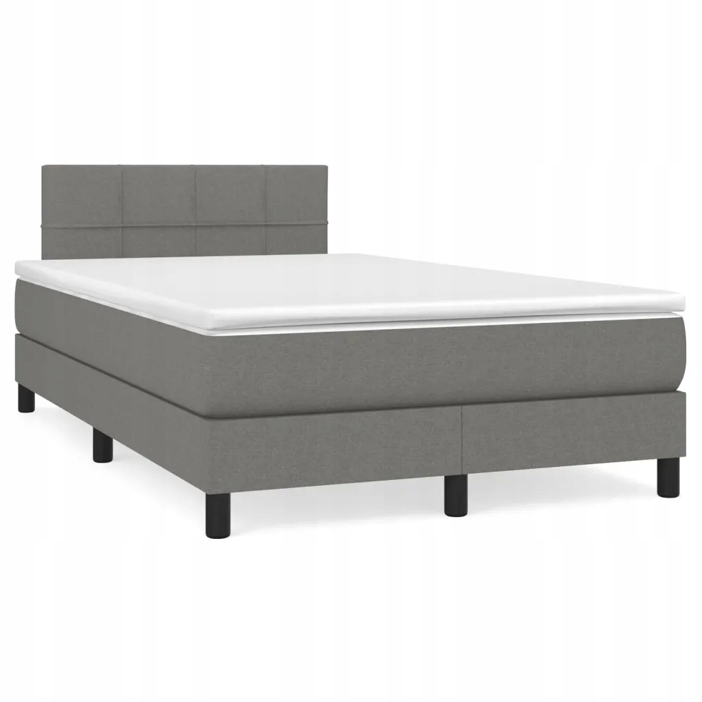 Box spring postel s matrací tmavě šedá 120x190 cm textil Šedá 3269724