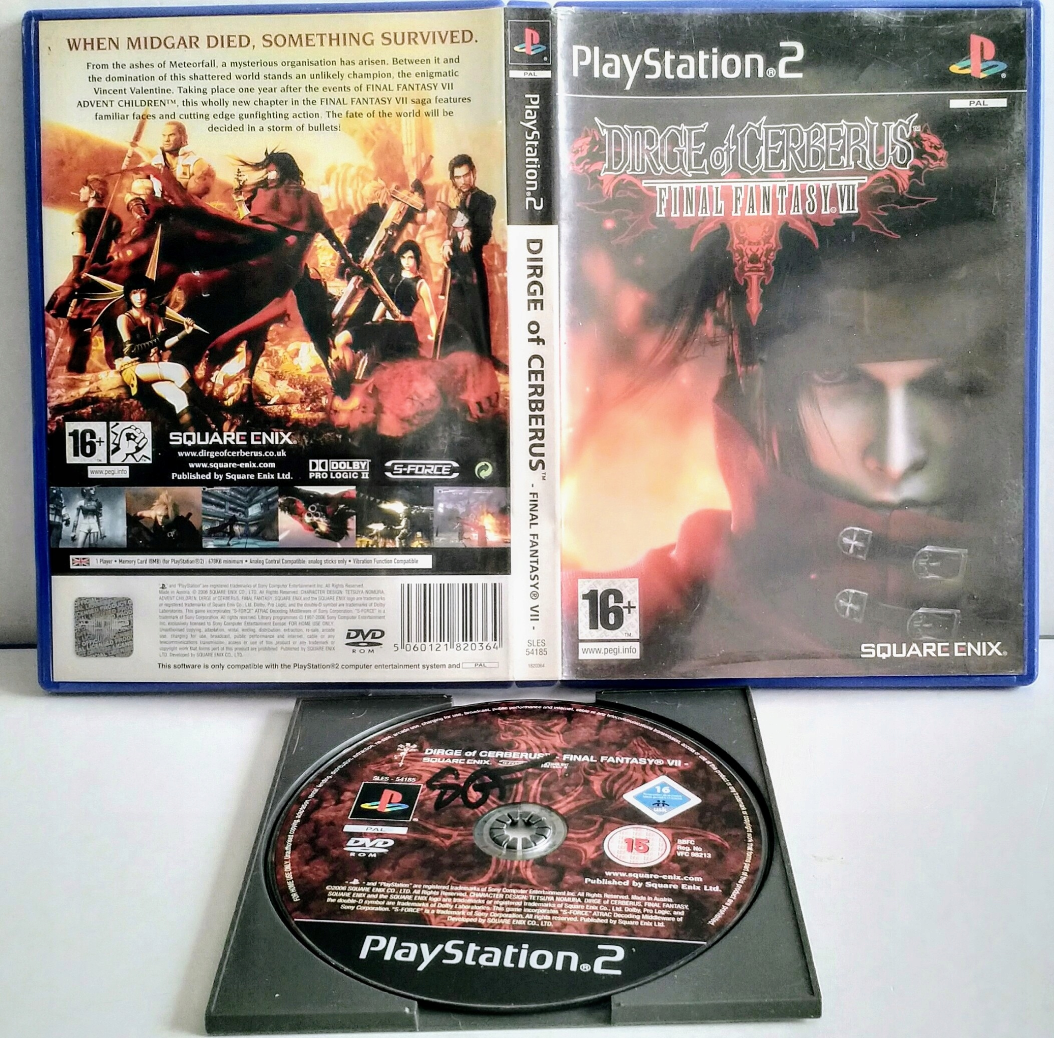 DIRGE OF CERBERUS FINAL FANTASY VII PS2