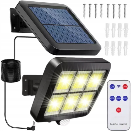 

Lampa Solarna Z Czujnikiem Ruchu Zmierzchu Uliczna