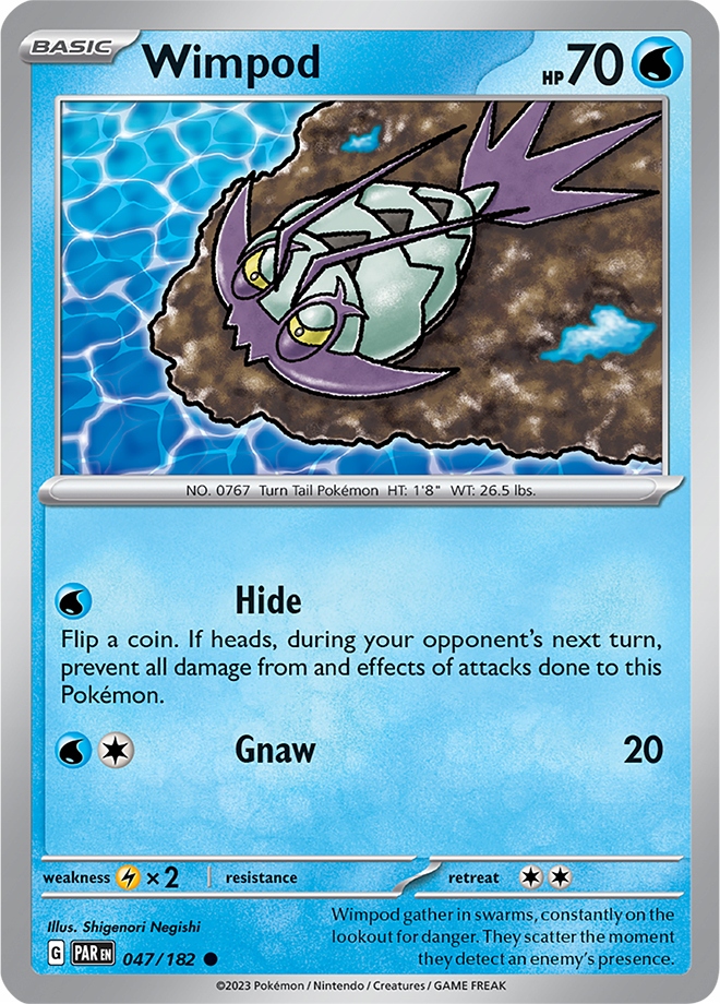 Oryginalna Karta Pokemon Wimpod (par 047)