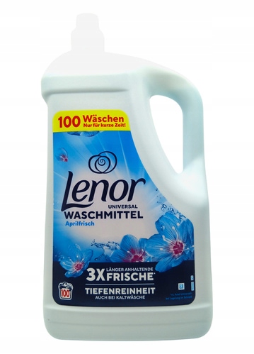 Oryginalny! Lenor Universal Waschmittel Aprilfrisch. Żel do prania 100 prań