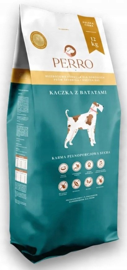 Perro sucha karma dla psa Kaczka Bataty dla Średnich i Dużych Ras 12kg