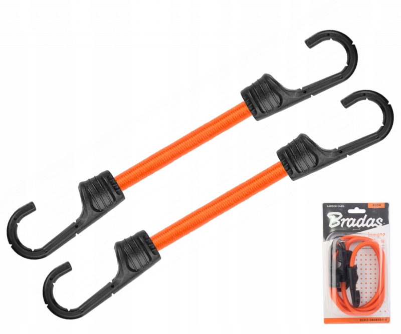 GUMA ELASTYCZNA NAPINAJĄCA Z HAKIEM HACZYKIEM PVC 80cm PLANDEK BAGAŻU 2SZT.