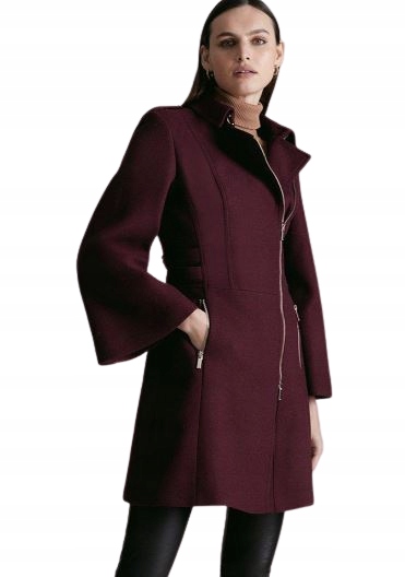 Karen Millen Klasický Vlněný Kabát 42 M6K
