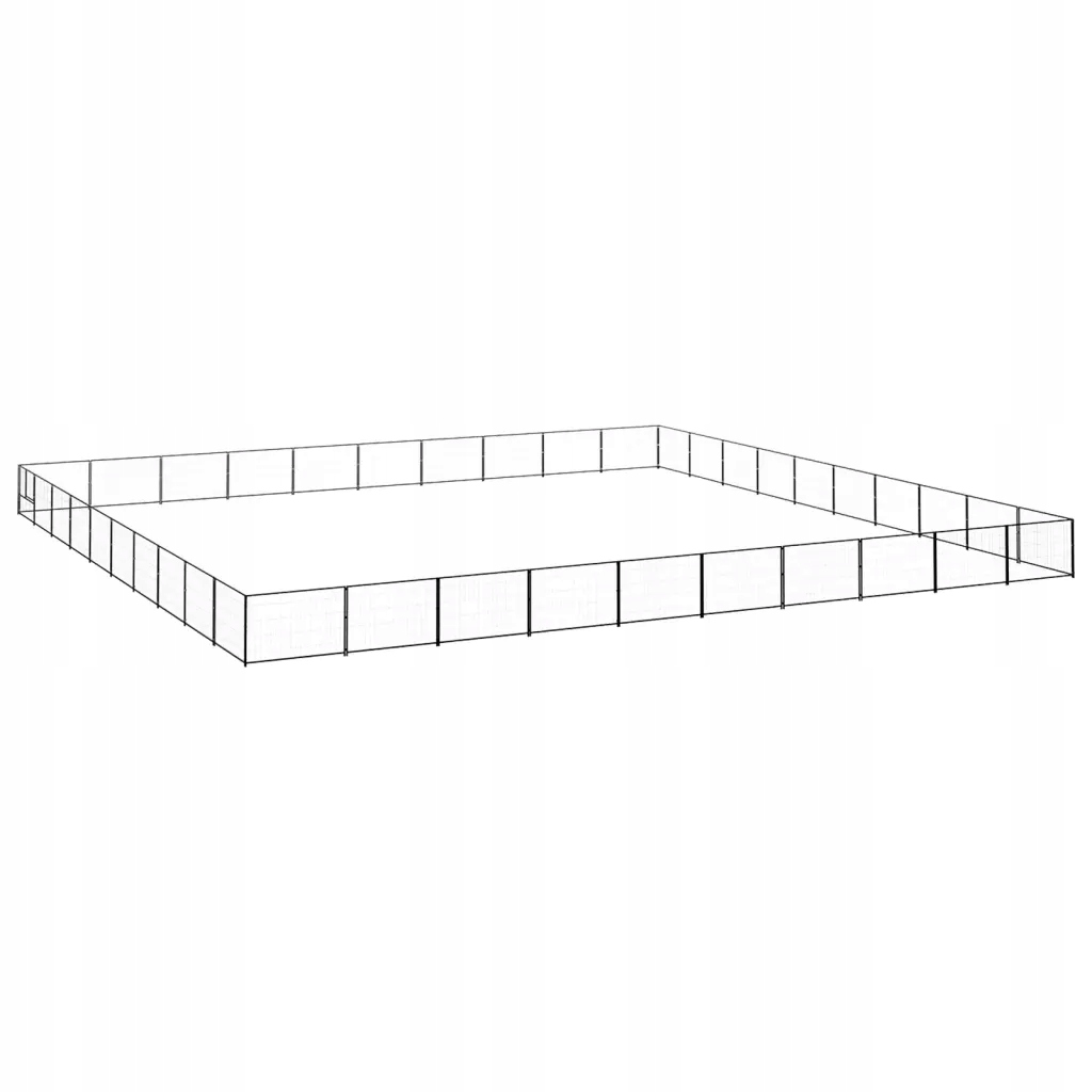 Levně Psí kotec, černý, 100 m², ocelový