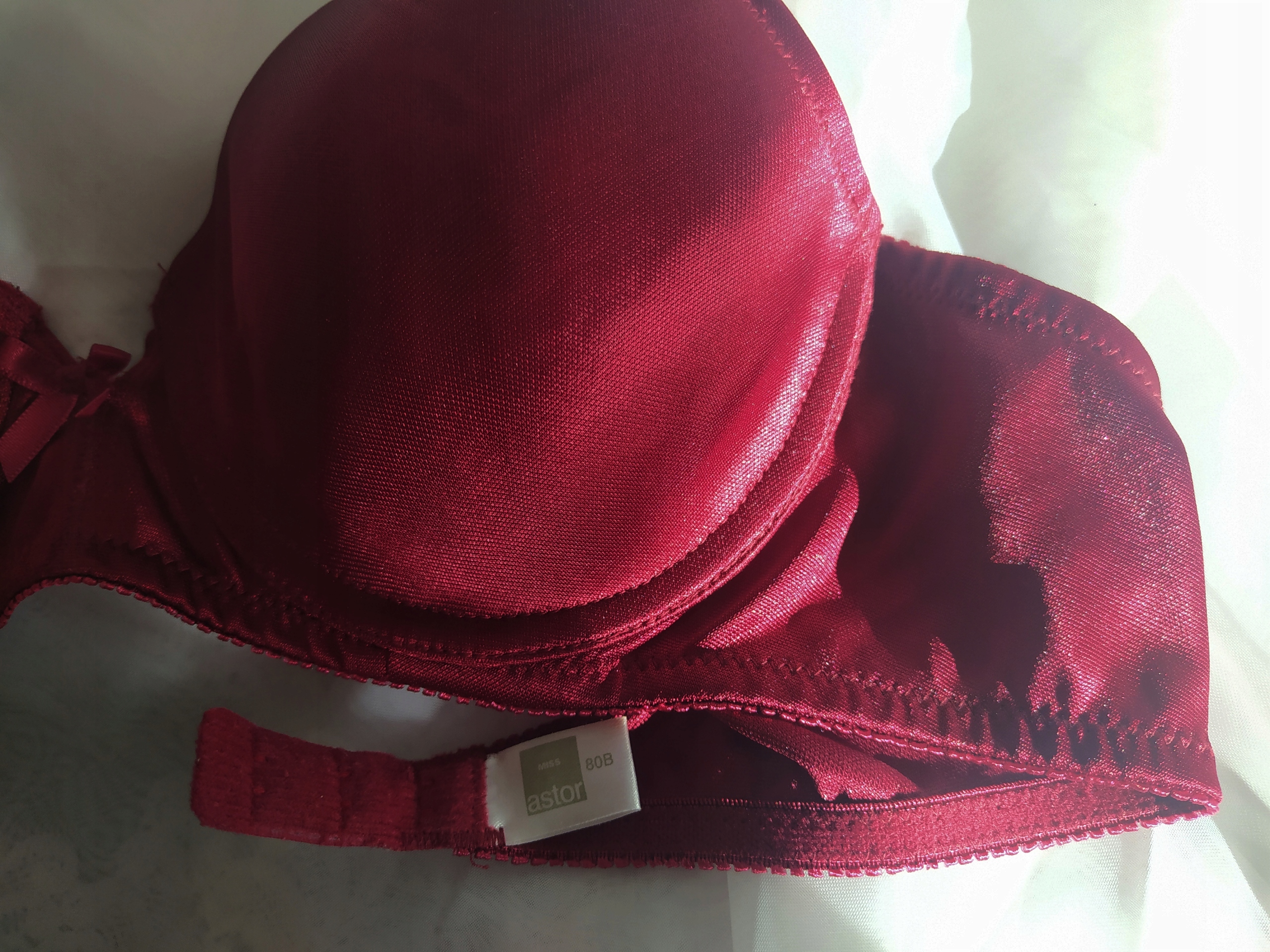 85AA 38AA Miss Astor biustonosz usztywniany bordo Płeć kobieta