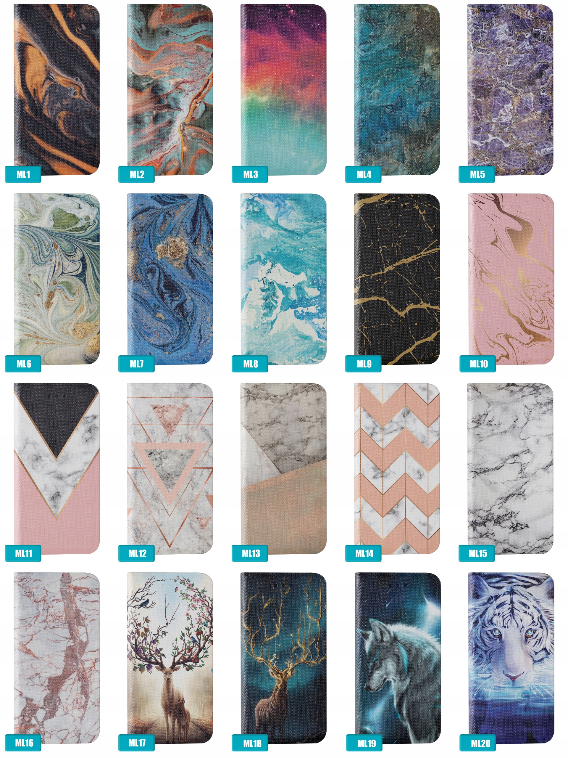 ETUI CASE MAGNET DO SAMSUNG GALAXY A51 + SZKŁO WZORY Kolor wielokolorowy