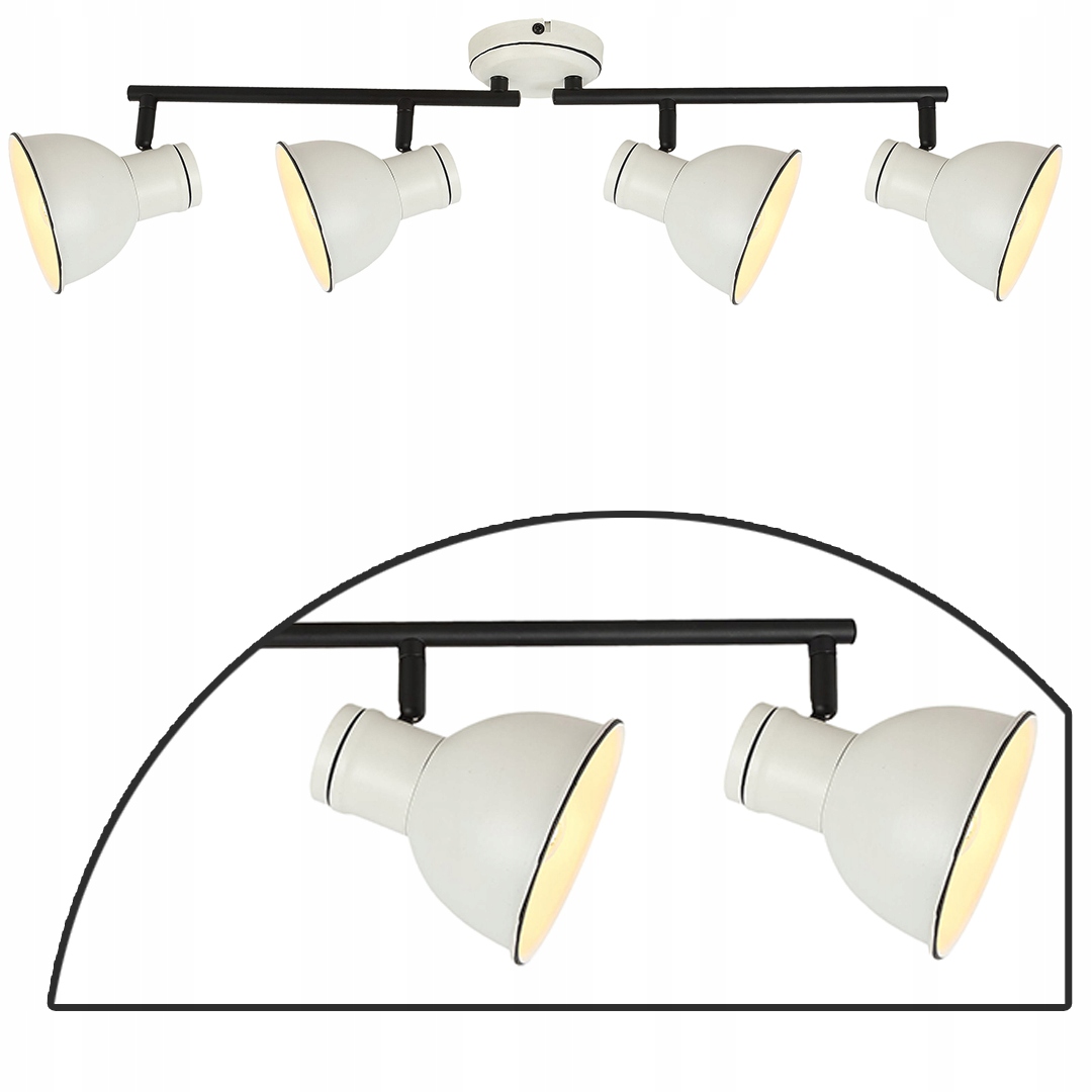 Moderní závěsné stropní svítidlo 4X40W E14 Lišta