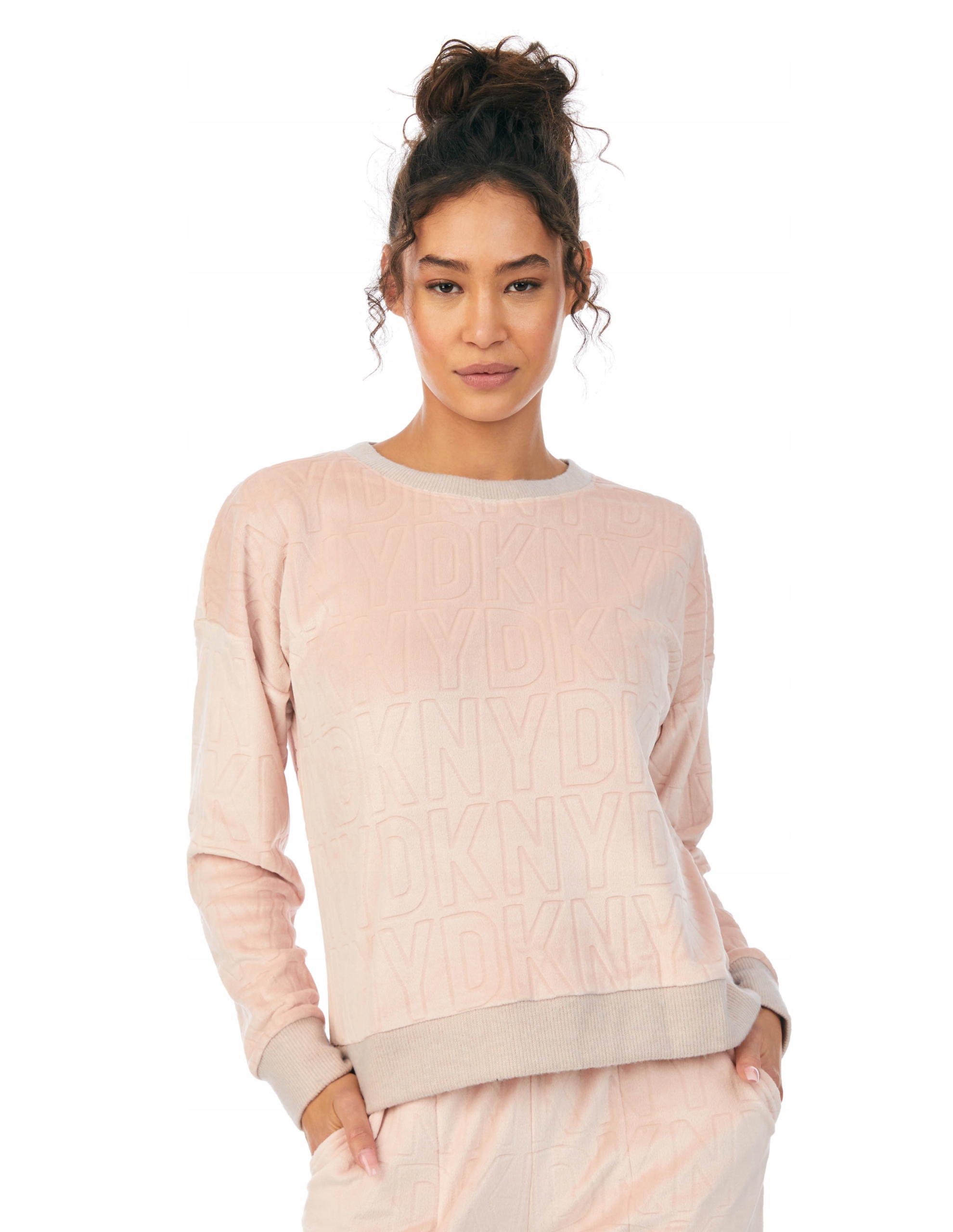 Tepláková souprava Sheared Plush & Jogger Lounge Set Dkny růžová S