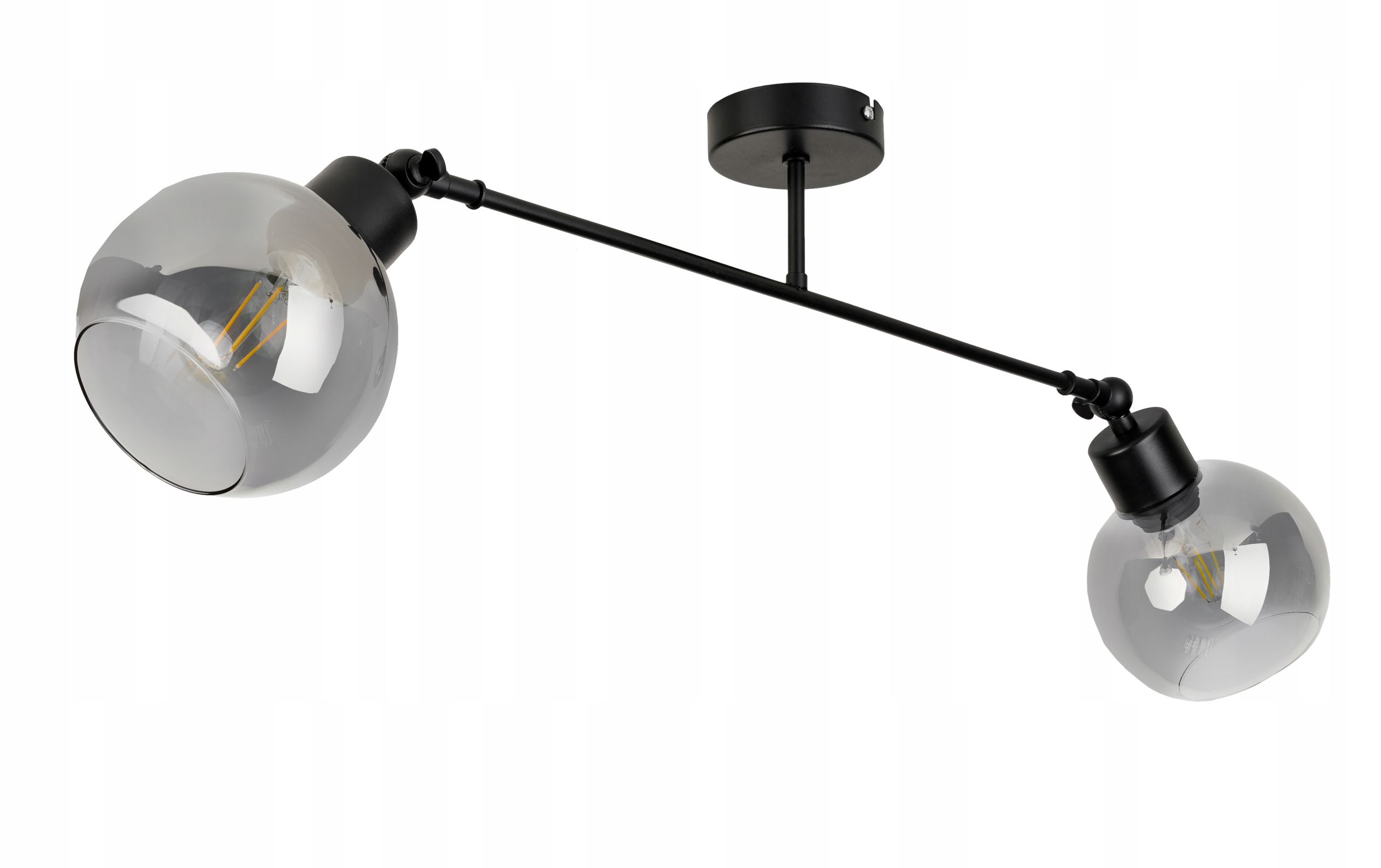 stropní svítidlo s nastavitelným lustrem Loft E27 Sklo