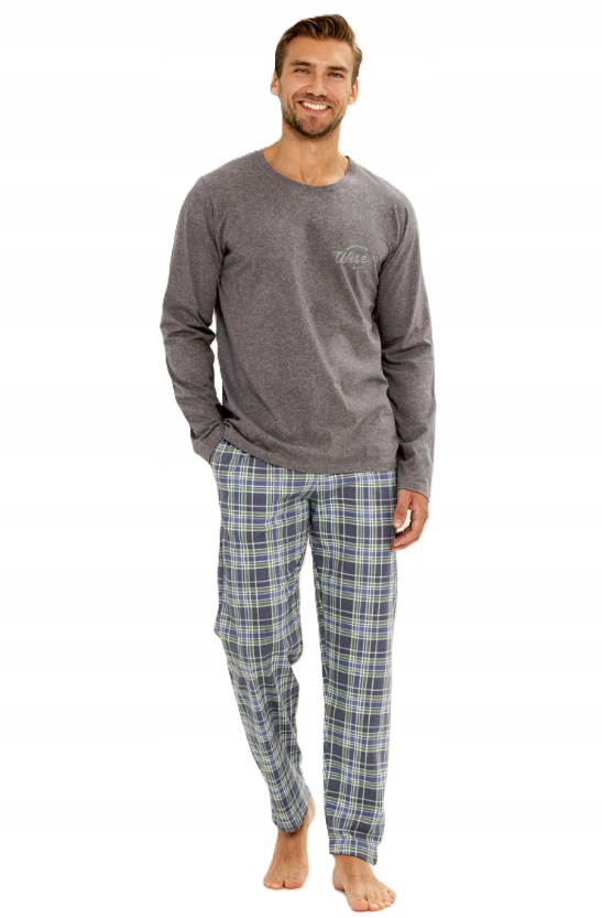 Pánské pyžamo Taro Stuart 3296 Velikost 2XL Šedá Melanžová
