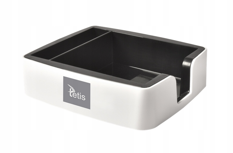 PRZYBORNIK NA KARTECZKI I WIZYTÓWKI SZARY