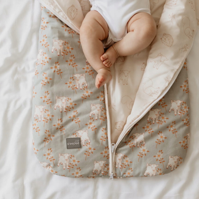 Śpiworek NewBorn Vintage Animals Almond - Sleepee Rozmiar 0