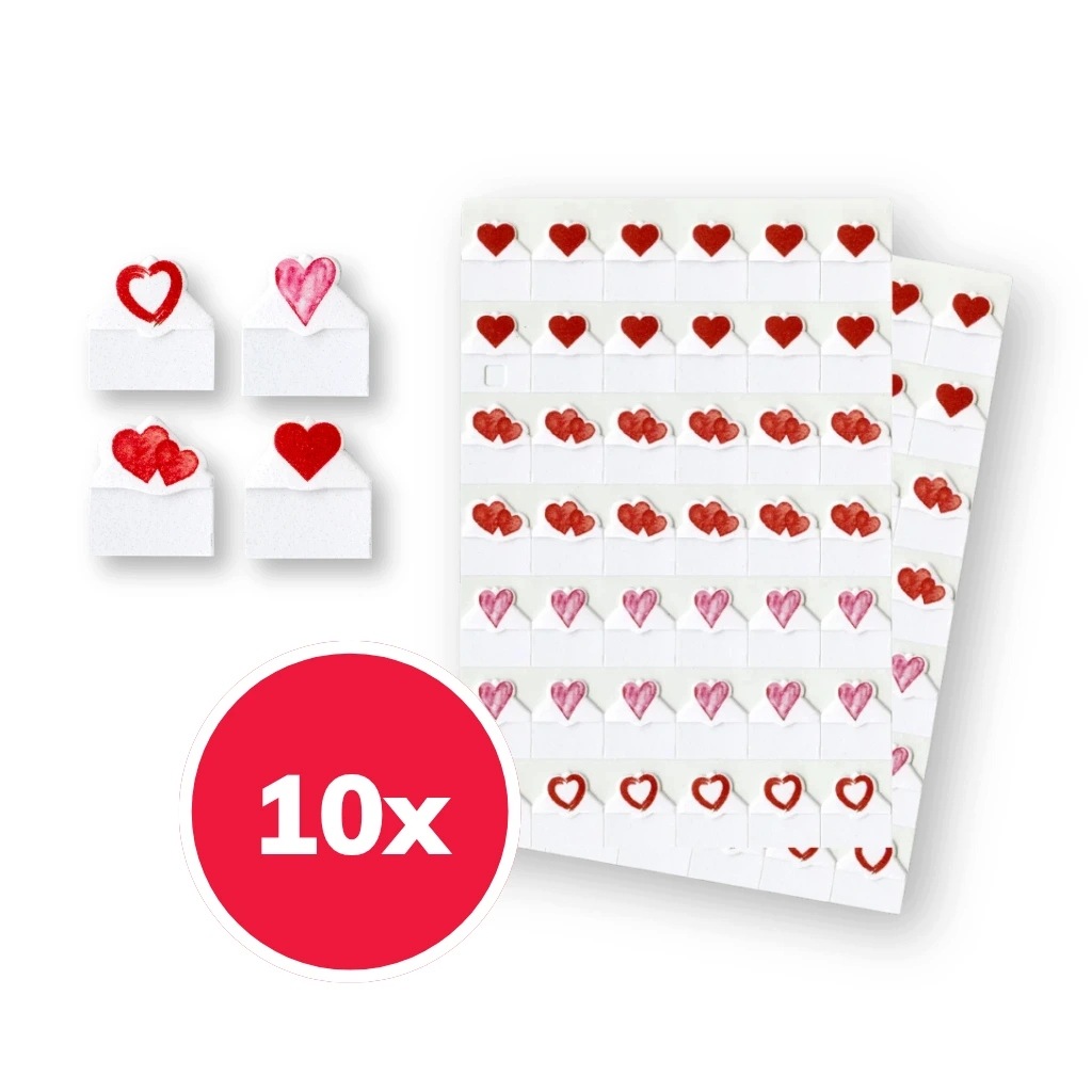 Walther Photo Corners Design Set 10 x 84 ks Heart (lepící fotorůžky)