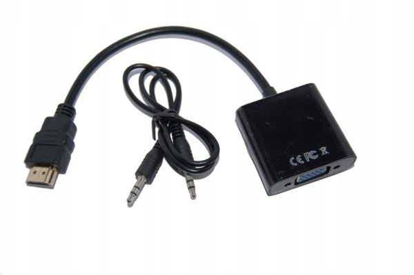 Adapter konwerter hdmi DO VGA dsub + kabel audio