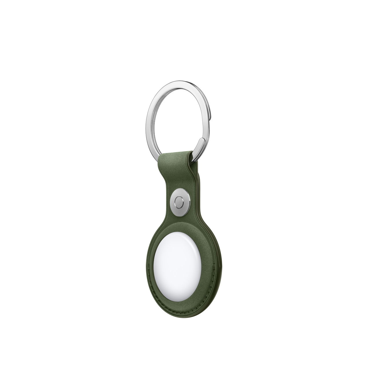 AirTag FineWoven Key Ring Moss