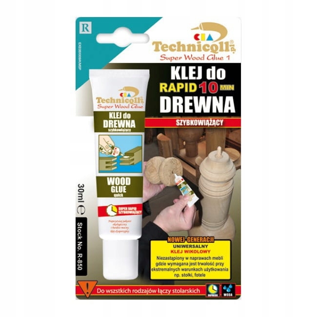 Technicqll Klej do drewna rapid 10 min szybkowiążący D3 30ml