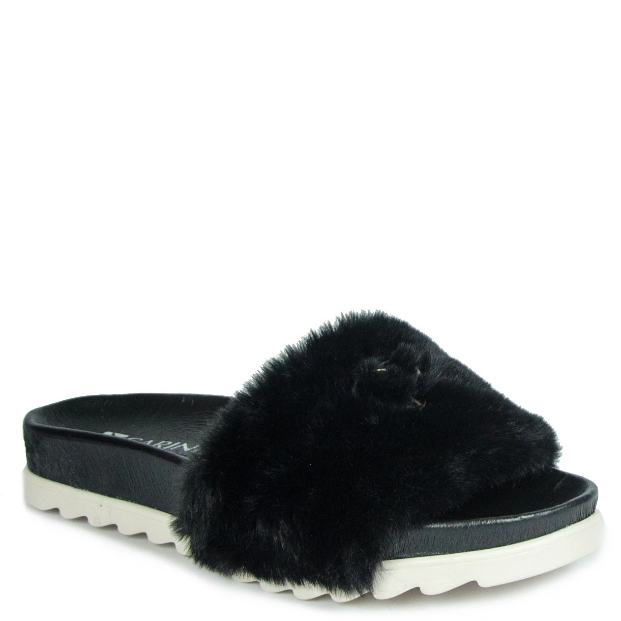 Carinii B8240 Nazouváky Kůže Kožíšek Černé 39