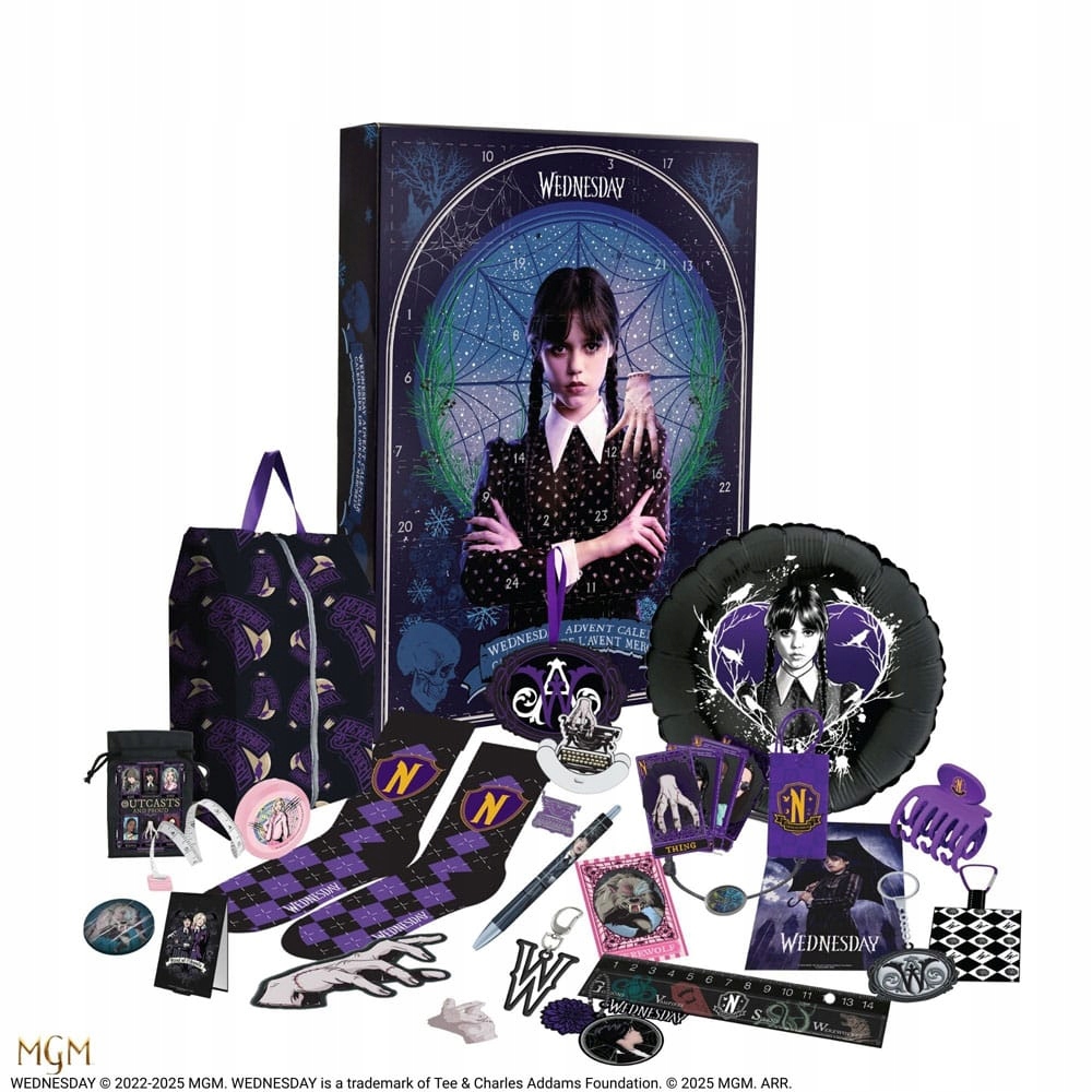 Adventní kalendář Wednesday Addamsová, rok 2025
