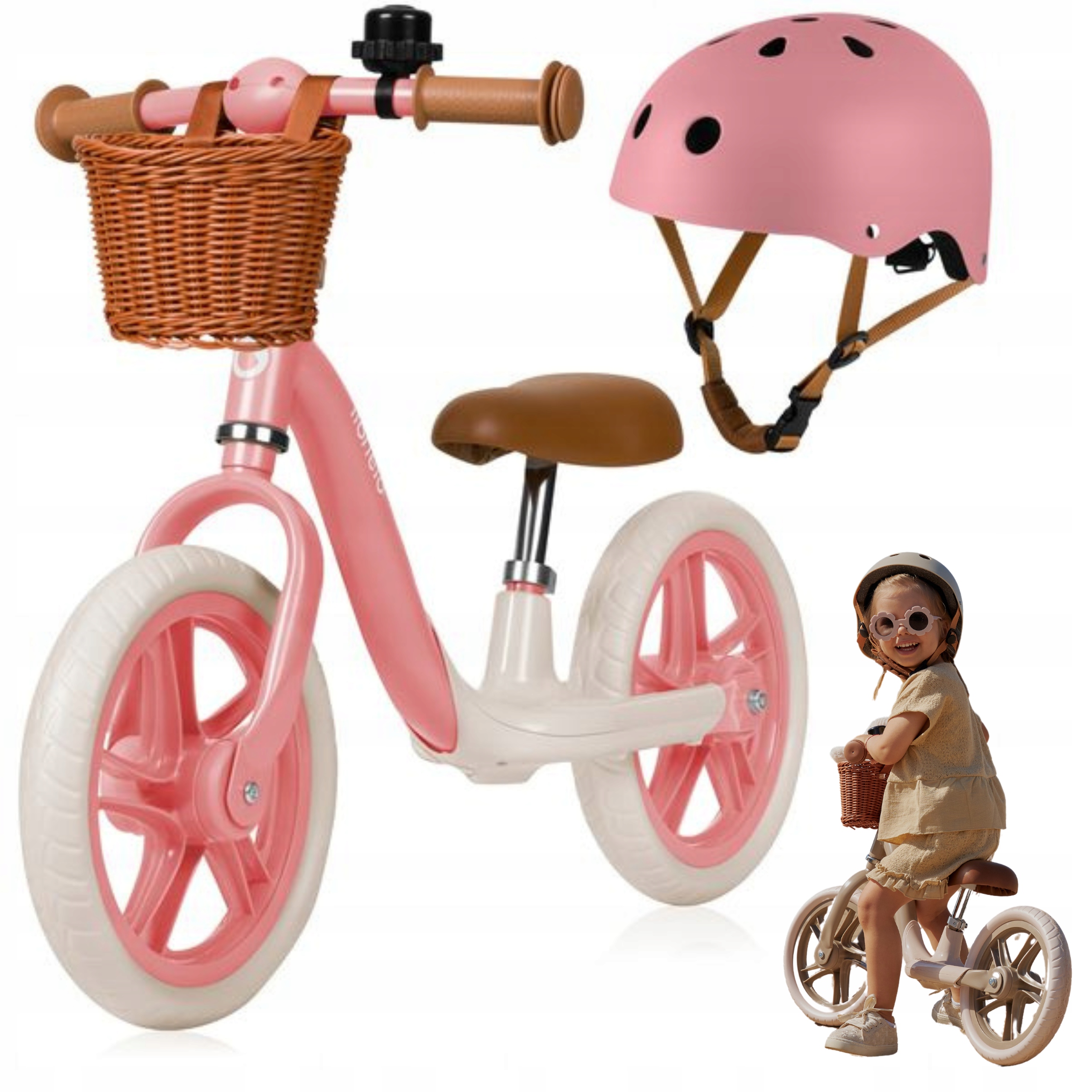 Rowerek Biegowy Z Kaskiem dla dzieci bezobsługowe koła regulowany Alex Plus