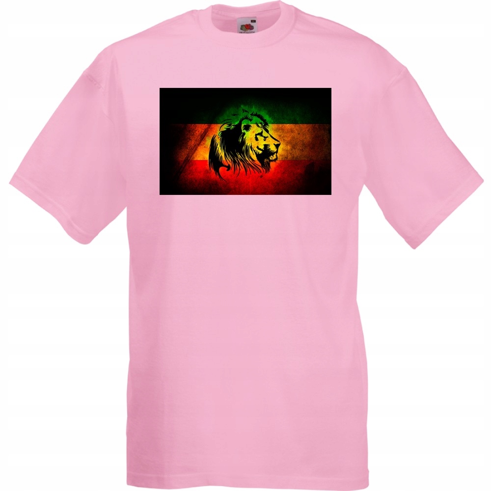 

Koszulka z nadrukiem reggae lew rasta one love M