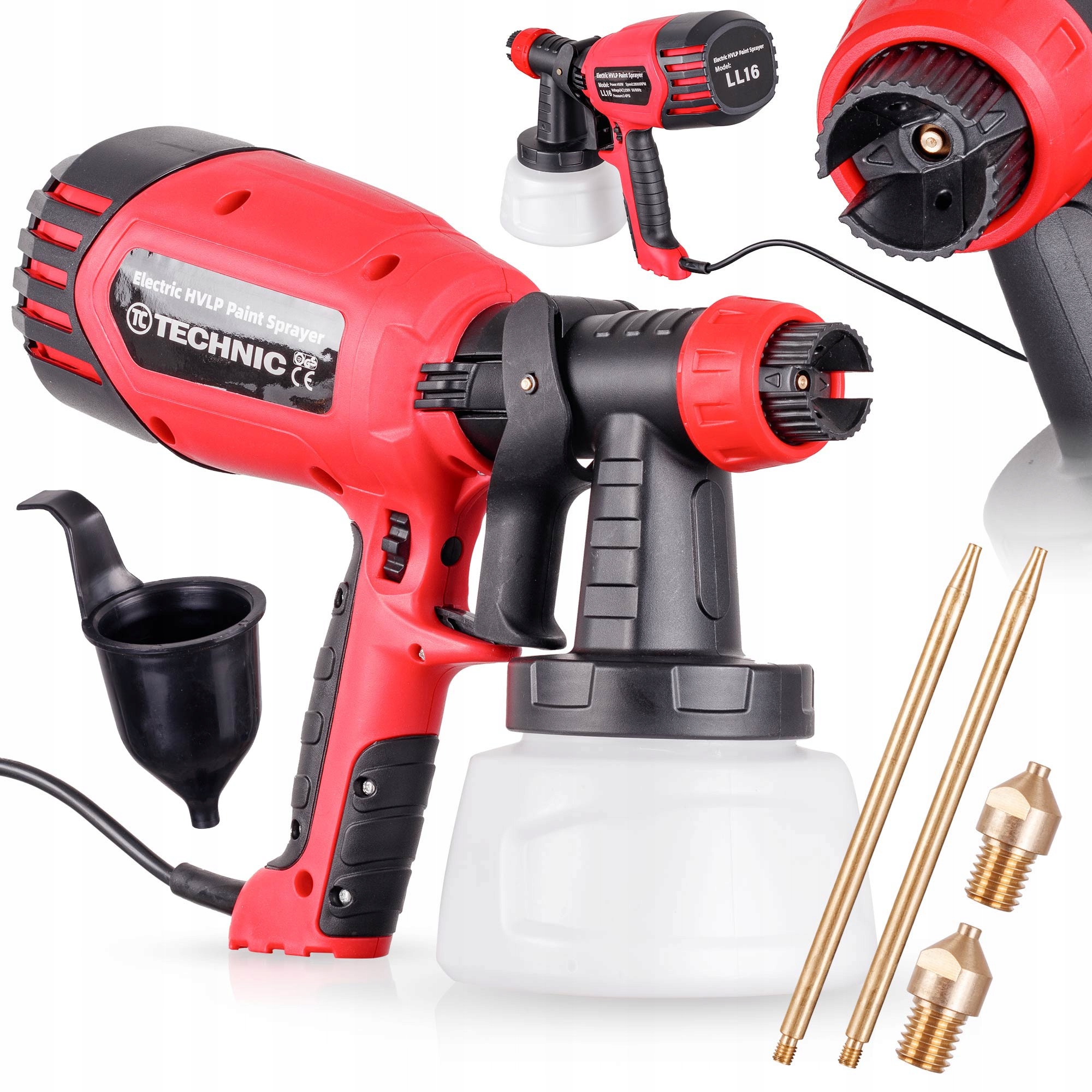 Elektrická Stříkací Pistole Pro Malování Stěn Barvami 3 Trysky Agregát