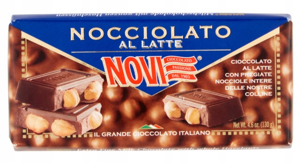 Levně 3x Čokoláda s ořechy Cioccolate Latte con Nocciole 130 g Novi