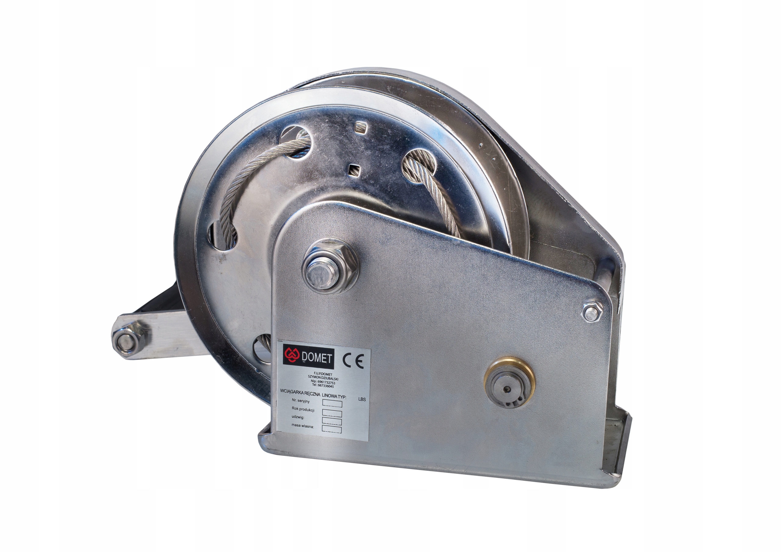 INOX самоблокирующийся ручной трос лебедки 800 кг