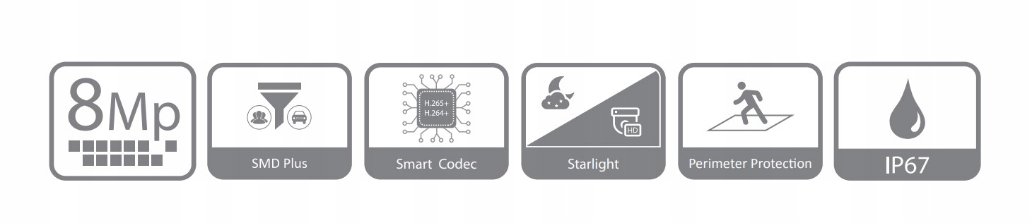 Kamera IP 4K Dahua IPC-HDW3841T-ZAS-27135 8Mpx Wysokość produktu 10.8 cm