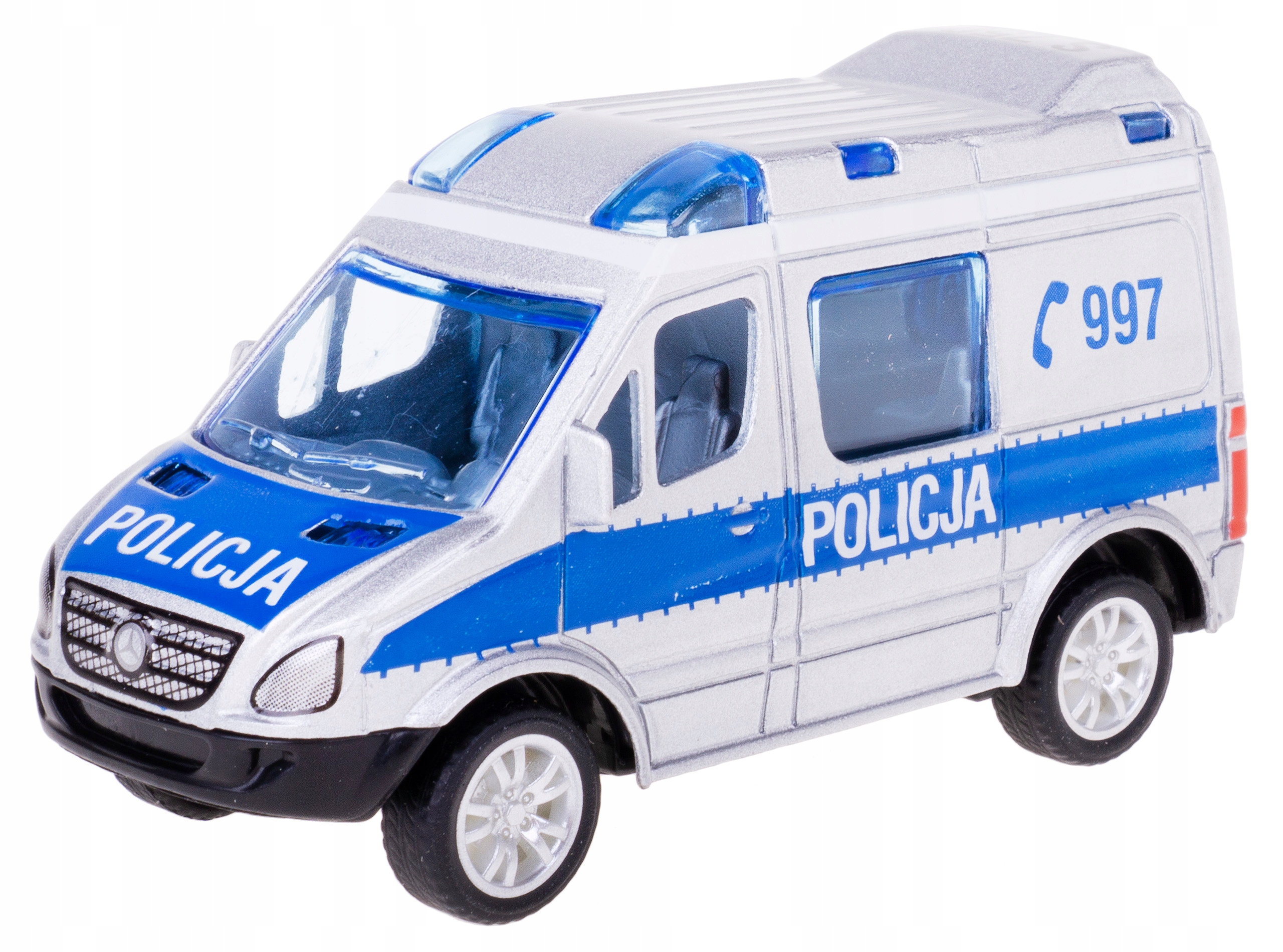 

Policja Radiowóz 1:50 Mercedes Metalowy Z Napędem