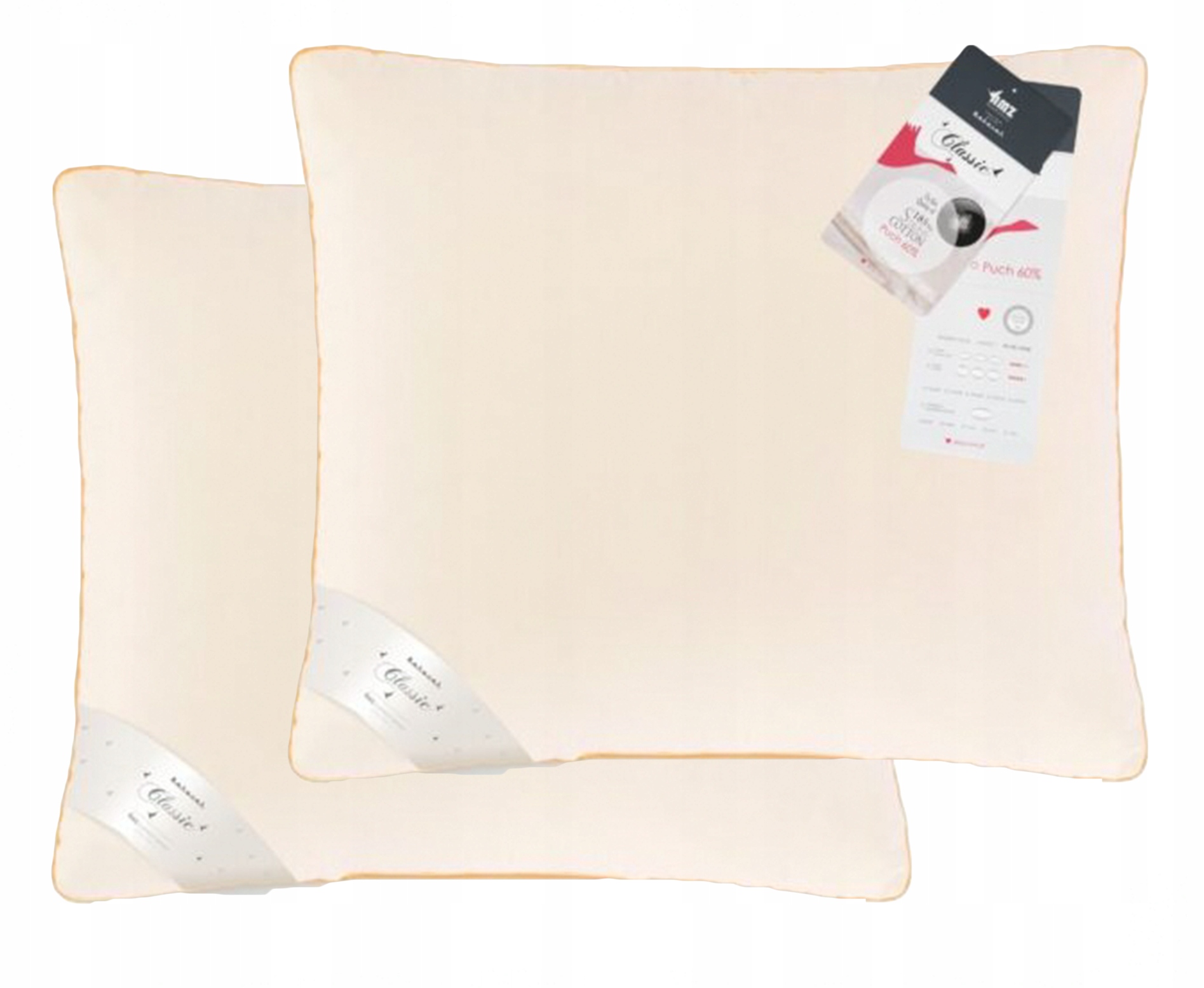 Polštář péřový 40x40 polštář 70% husí peří lehký 2-pack 2 kusy sada