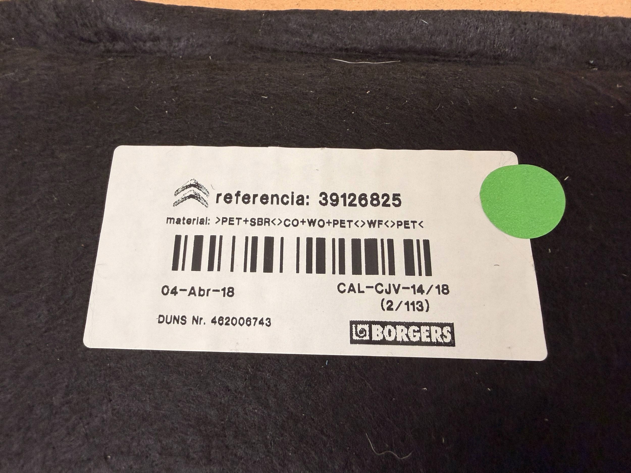 C3 Aircross floor mats boot 39126825