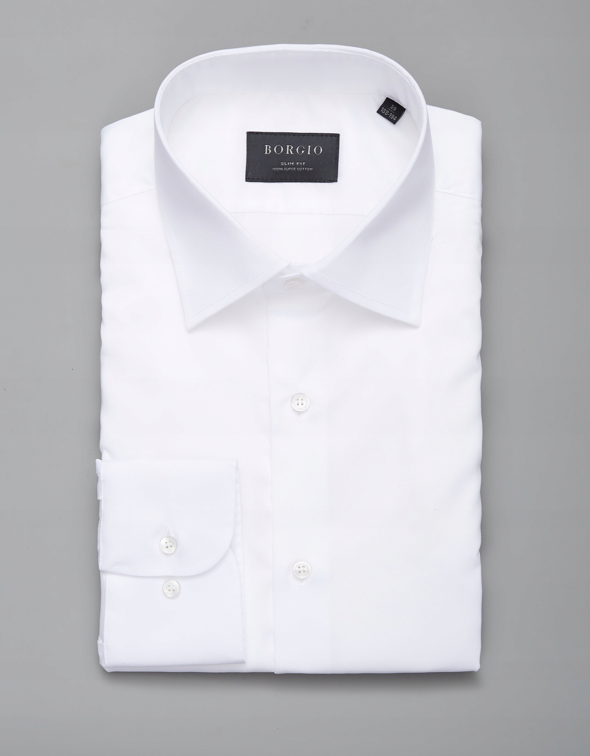 

koszula męska biały slim fit 00254 188/194 39
