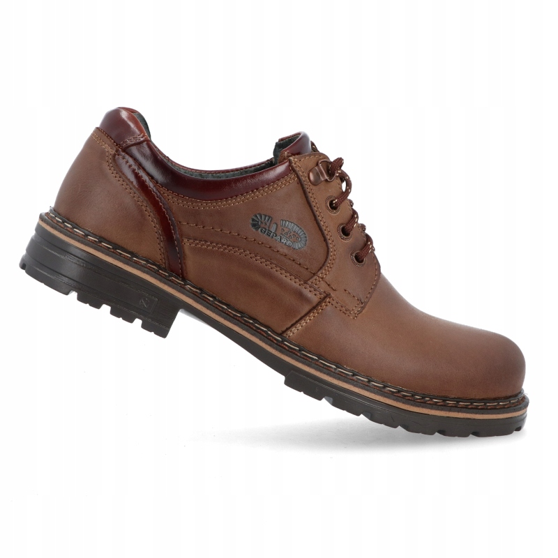 PÓŁBUTY MĘSKIE CAŁOROCZNE SKÓRA 010 TRAPERY r 45 Długość wkładki 30 cm