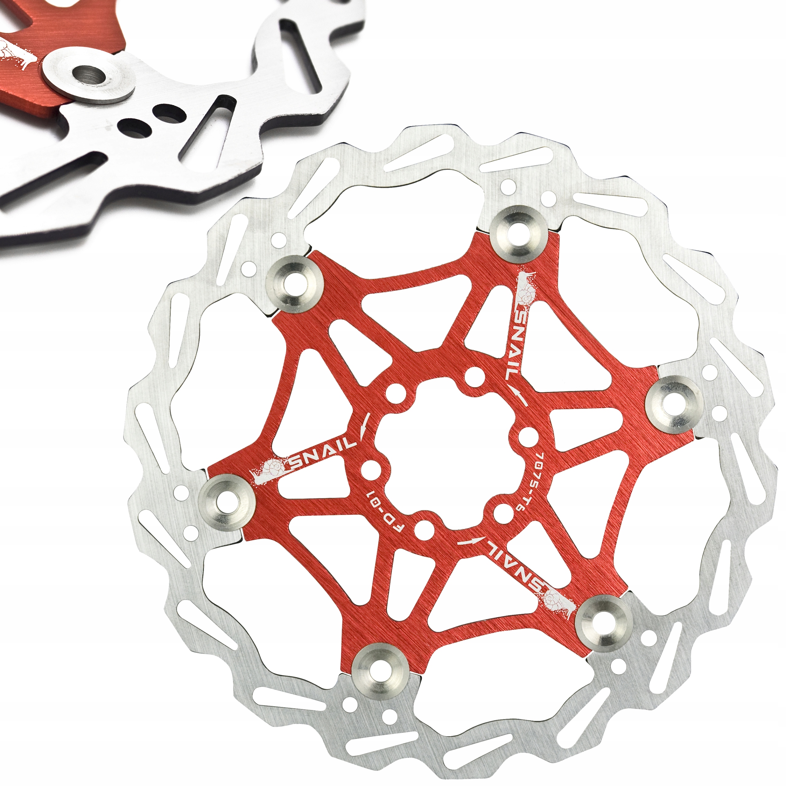 Tarcza hamulcowa Snail 203 mm, pływająca, Is (6 śrub), czerwona