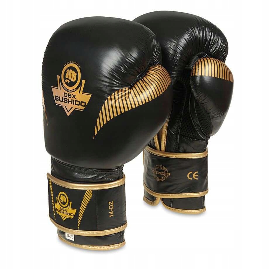 Rękawice bokserskie Dbx Bushido wentylacja skóra naturalna Activ 16 oz