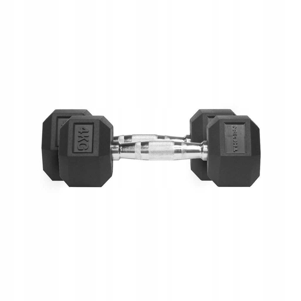 Hantel THORN FIT Hex Rubber Dumbbell 2x4kg hantle zestaw 4kg x 2