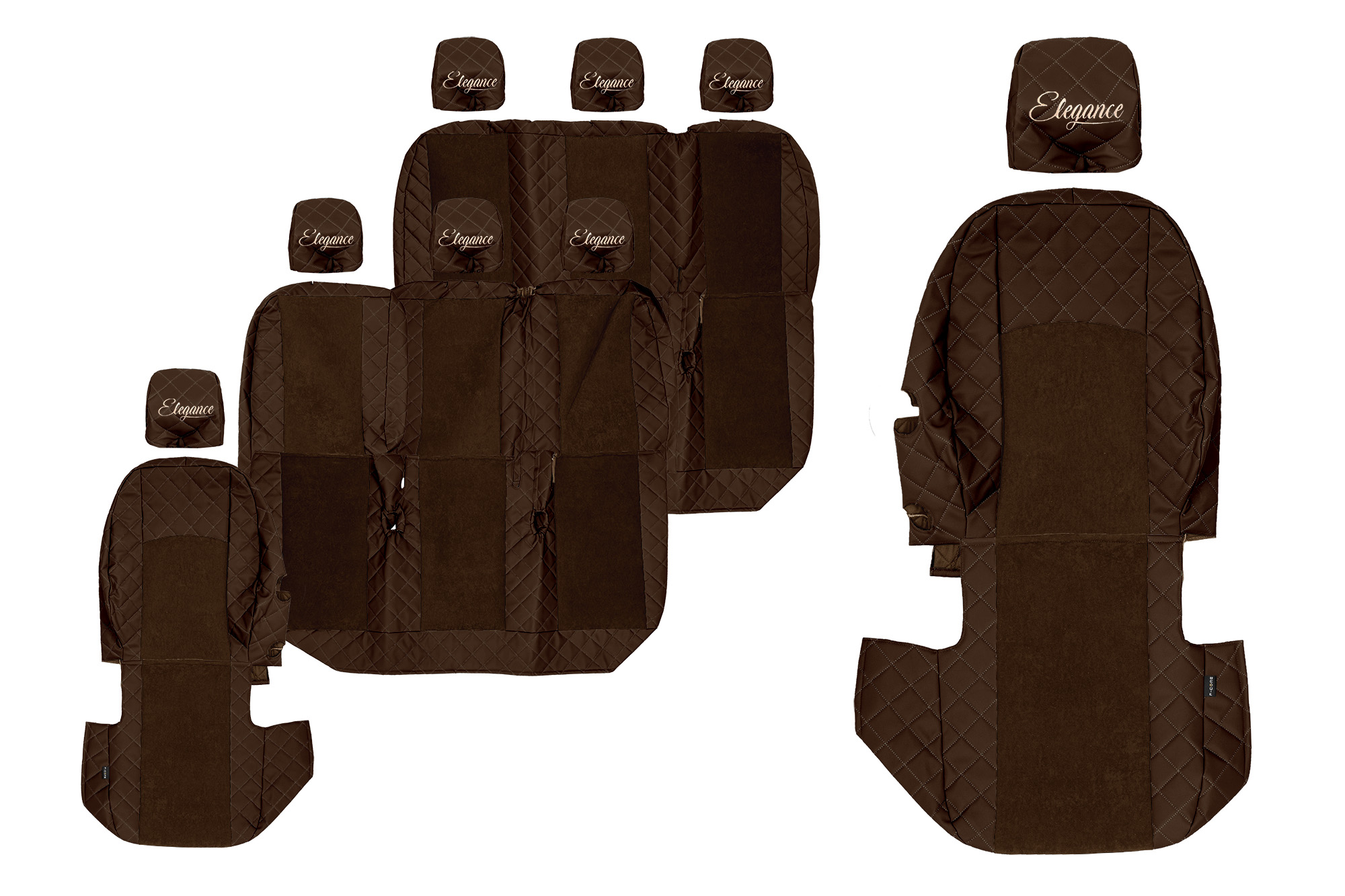 Poťahy na sedadlá Bus Van Renault Trafic III 03.14-12.23 8os 3 rady 1+1