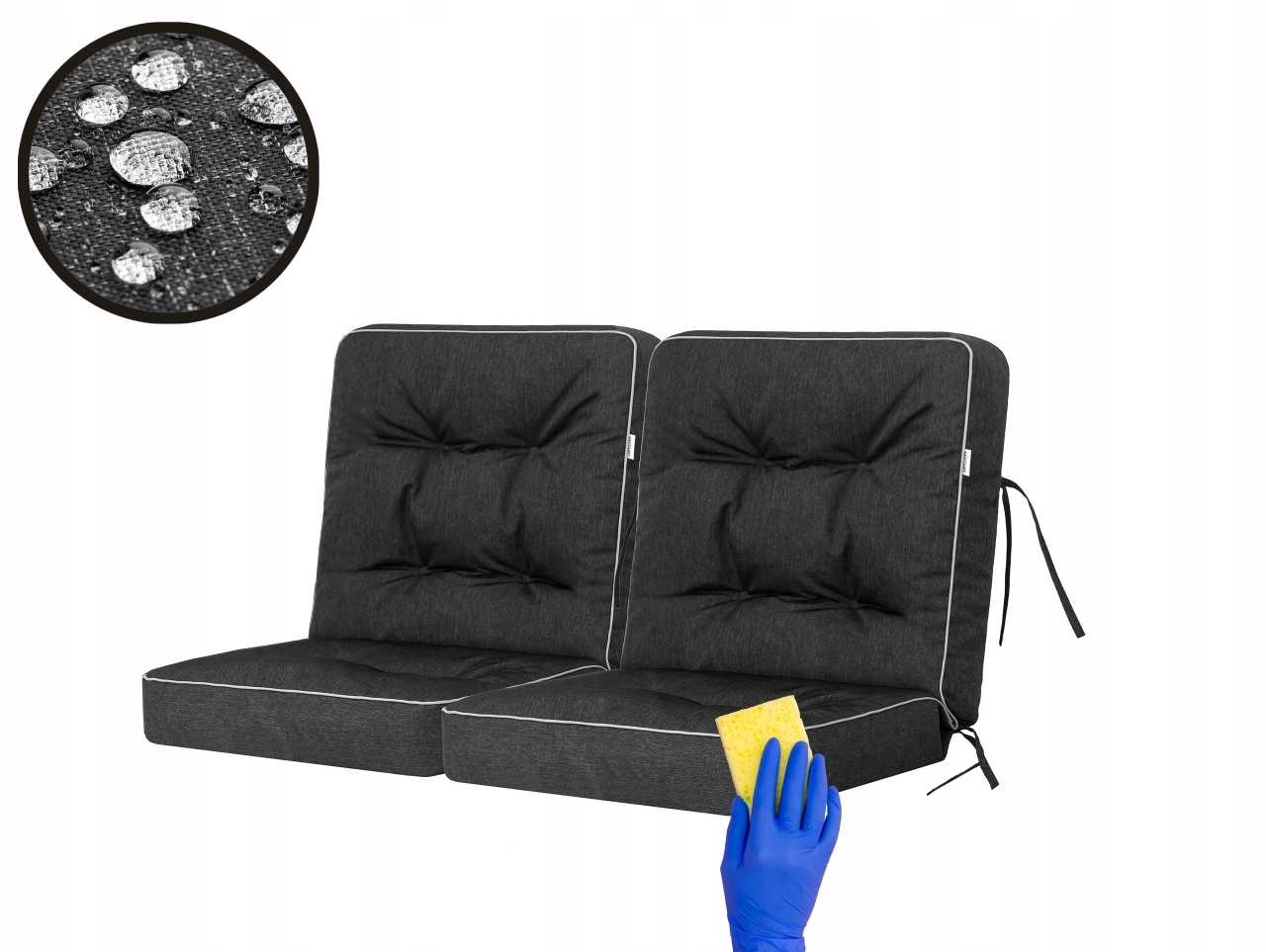 Polštář na zahradní houpačku, Polštáře na lavičku, Voděodolné, 100 cm