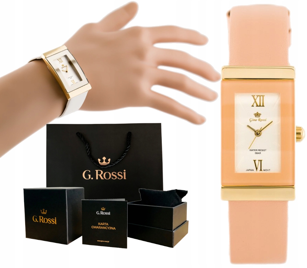 

Elegancki Zegarek Damski G. Rossi Skórzany Pasek