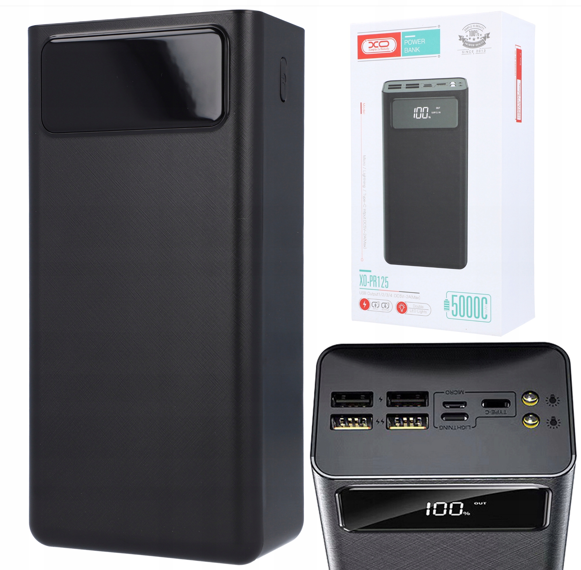 POWERBANK POWER BANK 50000mAh 4xUSB USB-C MOCNY - Sklep, Opinie, Cena w