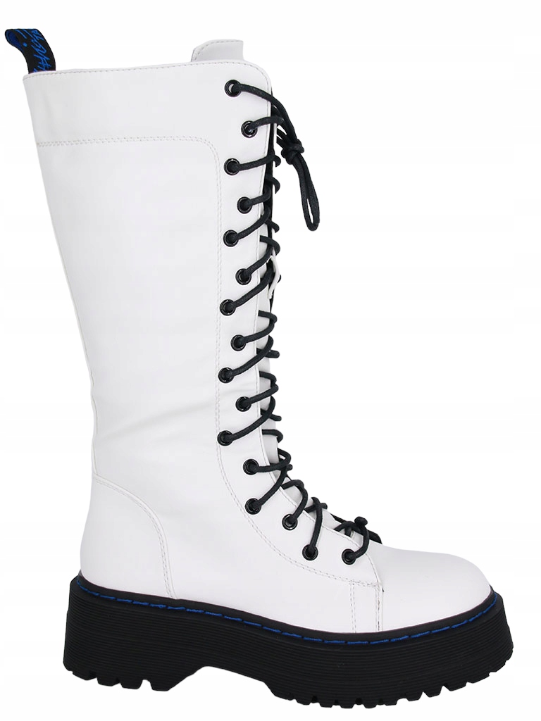 Krátké Kozačky Kanady Trapery Bílé Pro Mládež Šněrovací Boty 41