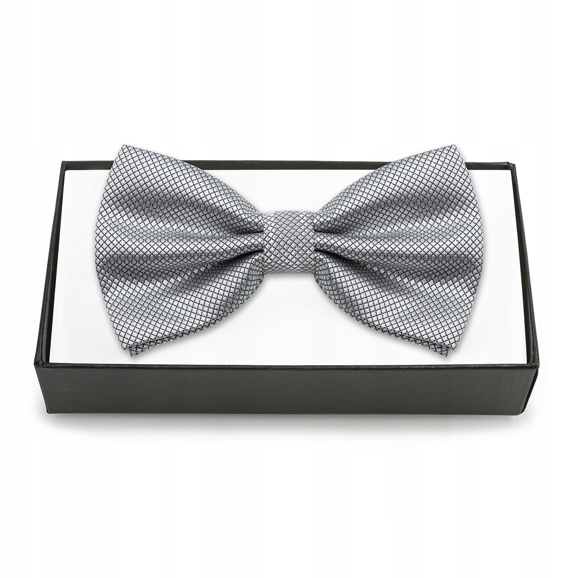 

Muszka męska szara mucha w pudełku