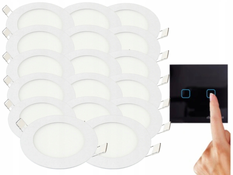 Sada Halogenové stropní lampy 3W 17x Vypínač
