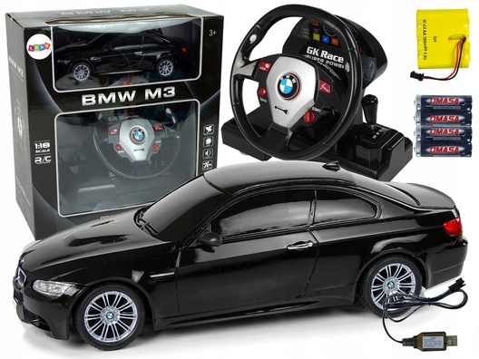 Auto zdalnie sterowane Bmw M3 czarne Lean Toys 230x100 mm
