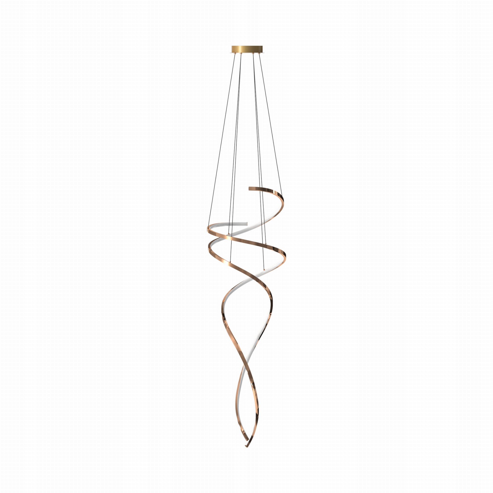 Zuma Line Lampa wisząca spiralna Coco kolor złoty, Led 70W 2700-6000K