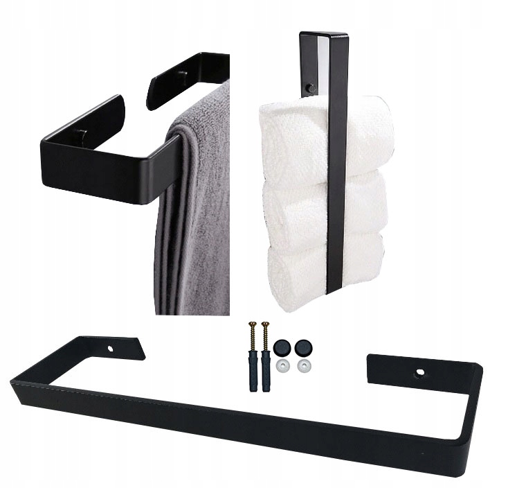 

Uchwyt na ręcznik łazienkowy Loft Premium Black 30